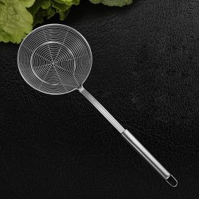1pc Strainer Spoon; Solid Stainless Steel Spider Strainer Skimmer Ladle; For Cooking And Frying; Kitchen Utensils Wire Strainer Pasta Strainer Sp