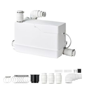 Utility Sink Pump 800W 12000L/h Flow 32.8 Ft/10 M Head Macerator Pump, Waste Water Disposal Macerating Machine With 3 Inlets, For Basement, Kitch (Option: default)